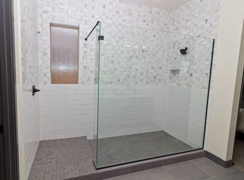 Walk-in Shower with Recessed Shelves
